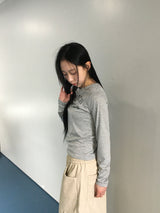 ステイヴィンテージヘンリーネック長袖Tシャツ (3c)