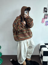 ソフティ💍💎スエードバルーンロングパンツ🩶🤎🖤3カラー