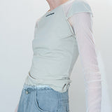 Shimizu pattern tee beige