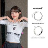 [Celeb pick] Gray gemstone Bracelet