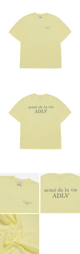 24FWベーシックロゴシーズン3ショートスリーブTシャツ ライトイエロー