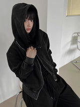 Sasin Vintage Pigment Hood Zip-Up
