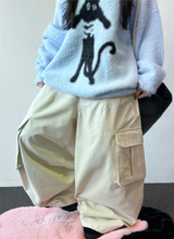 balloon fruity peach-skin cotton cargo balloon pants 🤍🩶🩵 3 COLOR