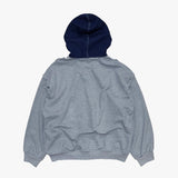 layered deconstructed zip-up hoodie_blue