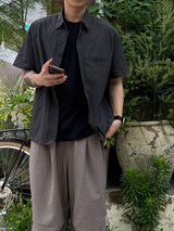 String Nylon Short Sleeve Shirt 4C