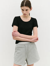NUBASIC TRAINING SHORT PANTS MELANGE GRAY