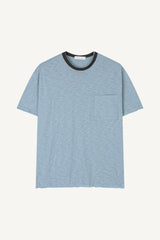 Slub rib layered T-shirt