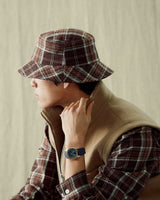 ストレンジャークラシックフィットコットン刺繍ロングスリーブシャツ (Brown Check)