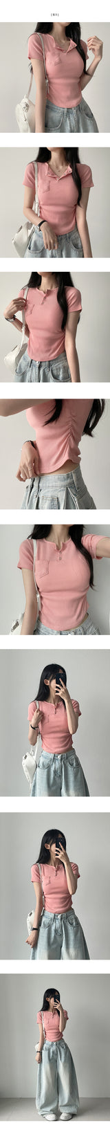 Tote span snap pocket short sleeve