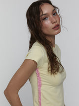 レースベビーTシャツ_Yellow