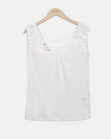 Helty Eyelet Puff Sleeveless Top