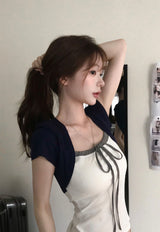 [ blue daily ] キコディープスリムレイヤートップ