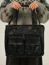 PE Leather Pocket Hand/Shoulder Bag