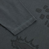 Graffitionmind グラフィティ長袖ピグメントTシャツ (Charcoal)