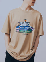 富士山グラフィックTシャツ (khaki)