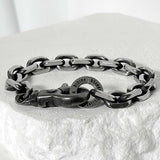 ss-10mm ブラックラインオリジナルチェーンブレスレット