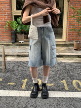 [MADE] カッドバミューダカーゴデニムパンツ