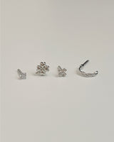 [4 set] four leaf clover piercing set