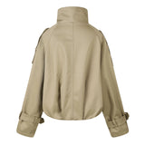 Chloe High-Neck Double Short Trench