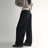 [Made] Katen Bizo Strap Stripe Wide Denim Pants - 2 Colors