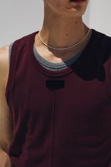 Reverse labeling sleeveless(Burgundy)
