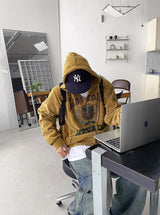 No.0931 LVN velvet hood ZIP-UP (3color)