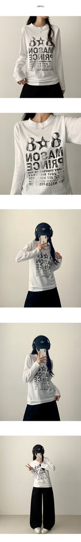 グロン ヴィンテージ レタリング ロングスリーブ Tシャツ