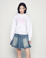25FW WOMAN トゥインクルクロップフーディー ホワイト