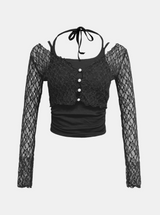 Norton Lace Cardigan & Shirring Top