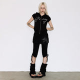 HOTFIX PUFF SLEEVE HOOD ZIP-UP (BLACK) F26QB151