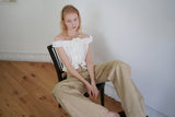 Pure frill blouse_ivory