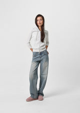 [B-BASIC] Waffle Slim Fit 3/4 Length Zip-Up Hoodie (2 SIZE)