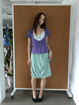 Draped balloon skirt (3color)