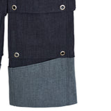 Tucked denim pants (Blue)