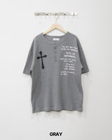 オルタヘンリーワッフルショートスリーブTシャツ