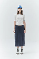 KIRSH PLAIN SLIM FIT RINGER T-SHIRT - WHITE