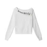 Potential Off-Shoulder Angora Knit