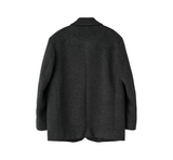 hairy quilting jacket - charcoal