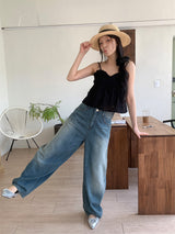 スタッドバルーンワイドパンツ