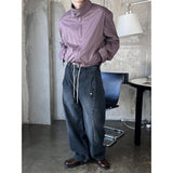 [Unisex] スナップバルーンデニムパンツ(2color)