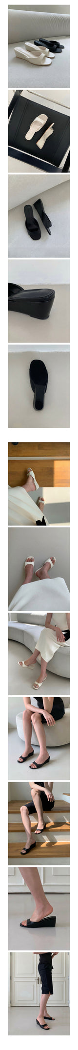 MUNEN WEDGE SANDAL HEEL (2COLORS!)