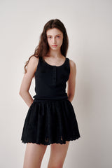 Beads Lip Sleeveless (Cream)