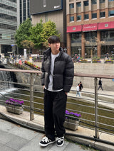  Basic pintuck wide sweatpants