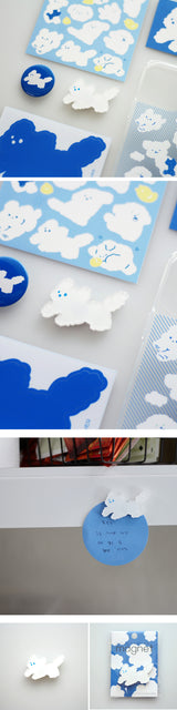 Magnet moonggae white dog