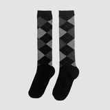 Argyle check pattern knee socks(3color)