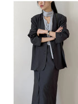 Dawson Slit Collarless Over Fit Jacket