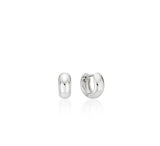 26SS★ Champagne Full Moon Silver Grip One-Touch Earrings S
