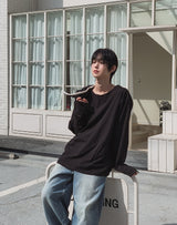 Chris Boatneck Loose Fit Button Long Sleeve T-Shirt