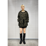 CLOUDY LEATHER HOOD JACKET