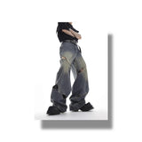 #B2411 retro design denim jeans (2 colors)